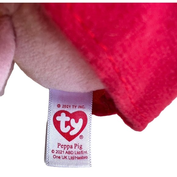 Ty Peppa Pig 2021 Teddy Bear NWT 8" Red Dress - Picture 12 of 13